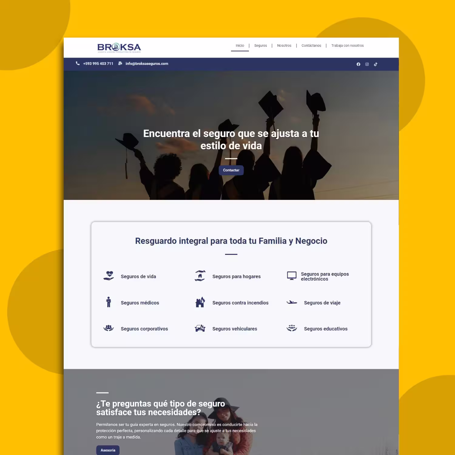 Diseño Web para Broksa Seguros