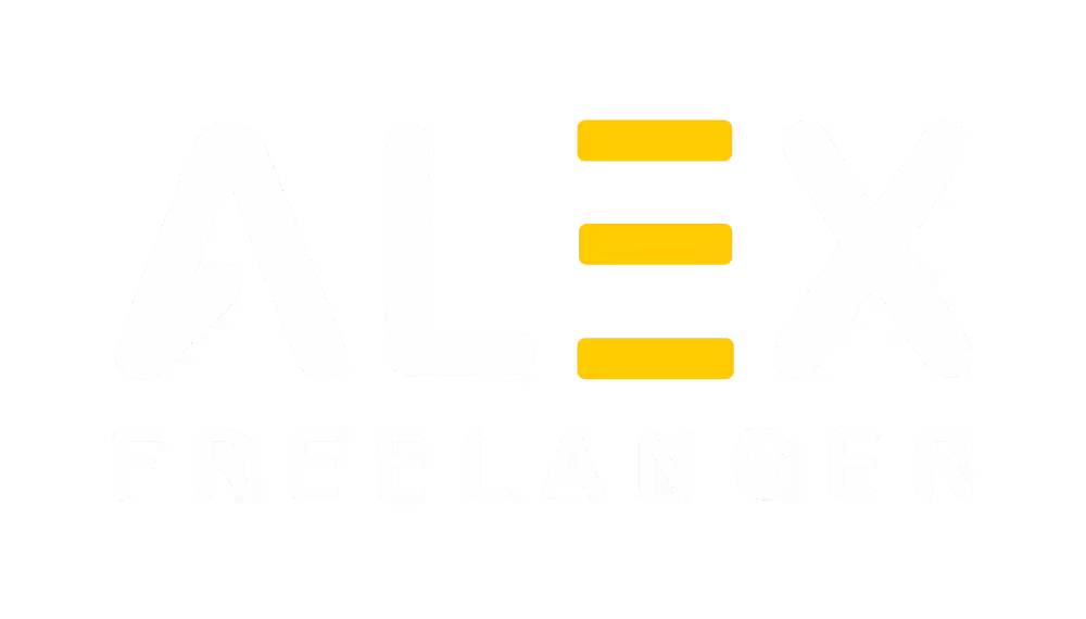 Logo de Alex Freelancer, diseñador web freelance en Quito, Ecuador